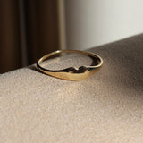 10K Yellow Gold Heart Signet Ring Pre-order