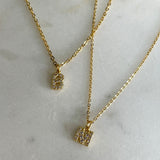 Bedazzeld Initial Necklace - LAST CHANCE, DISCONTINUED