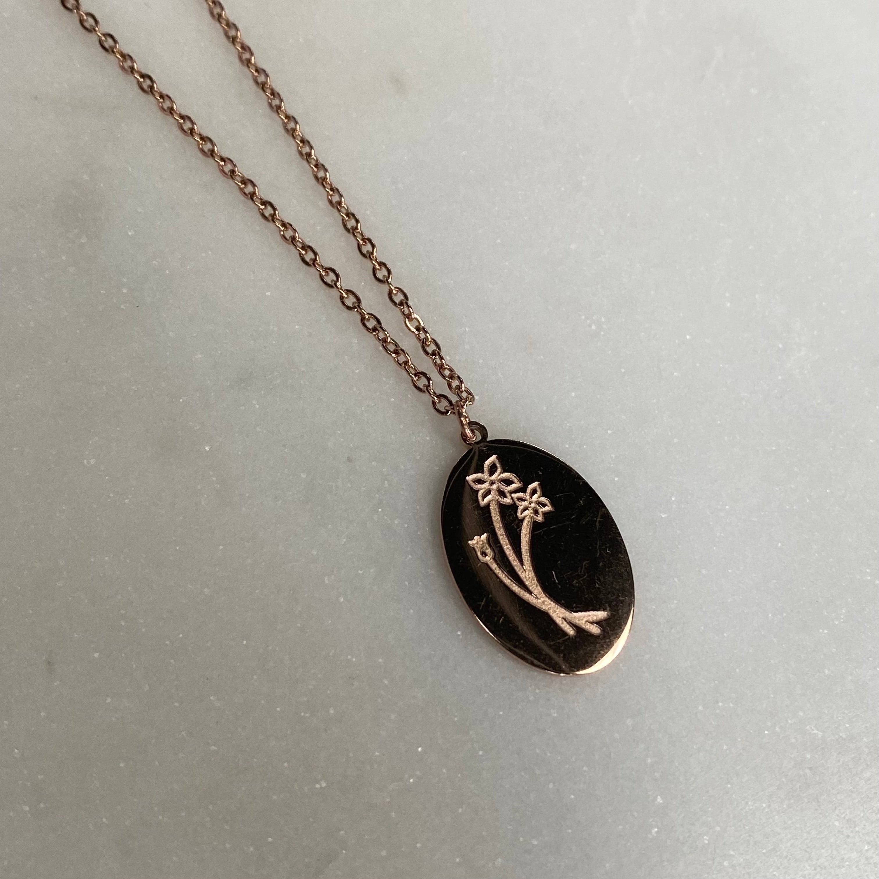Birth Month Flower Necklaces