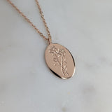 Birth Month Flower Necklaces