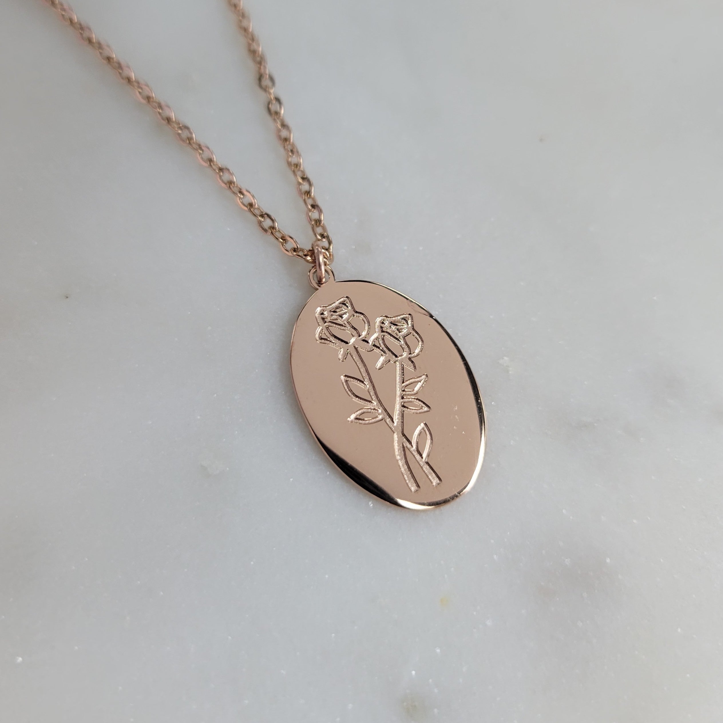 Birth Month Flower Necklaces