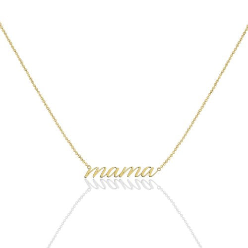 10k Yellow Gold & Sterling Silver Mama Necklace Pre-order