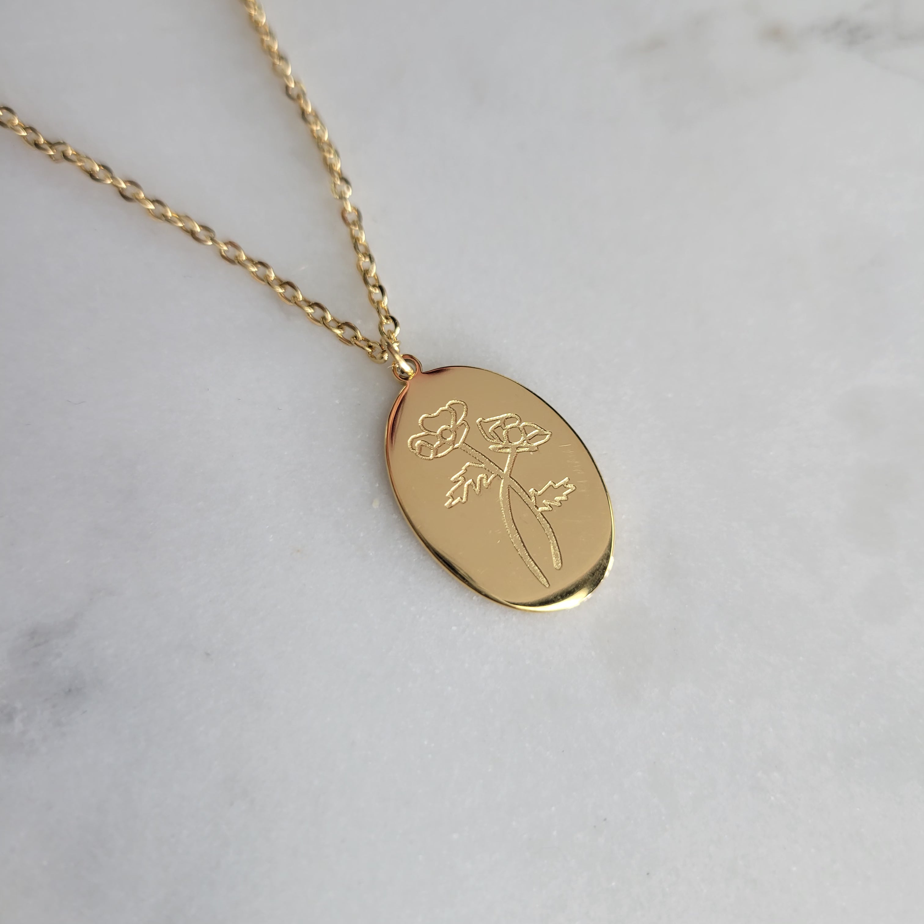 Birth Month Flower Necklaces