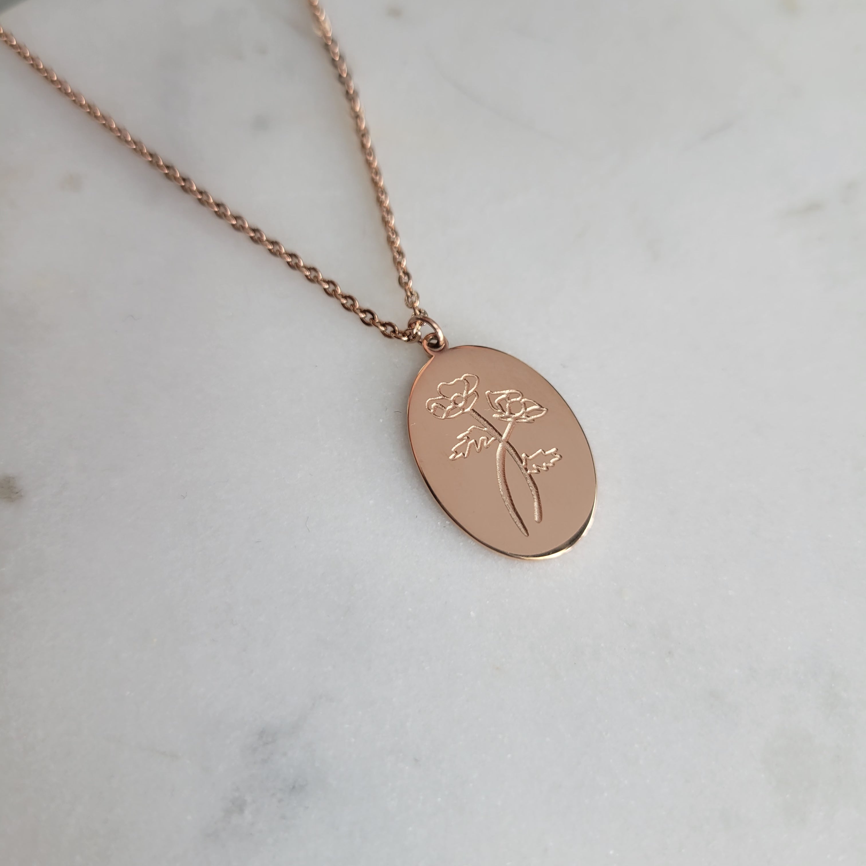 Birth Month Flower Necklaces