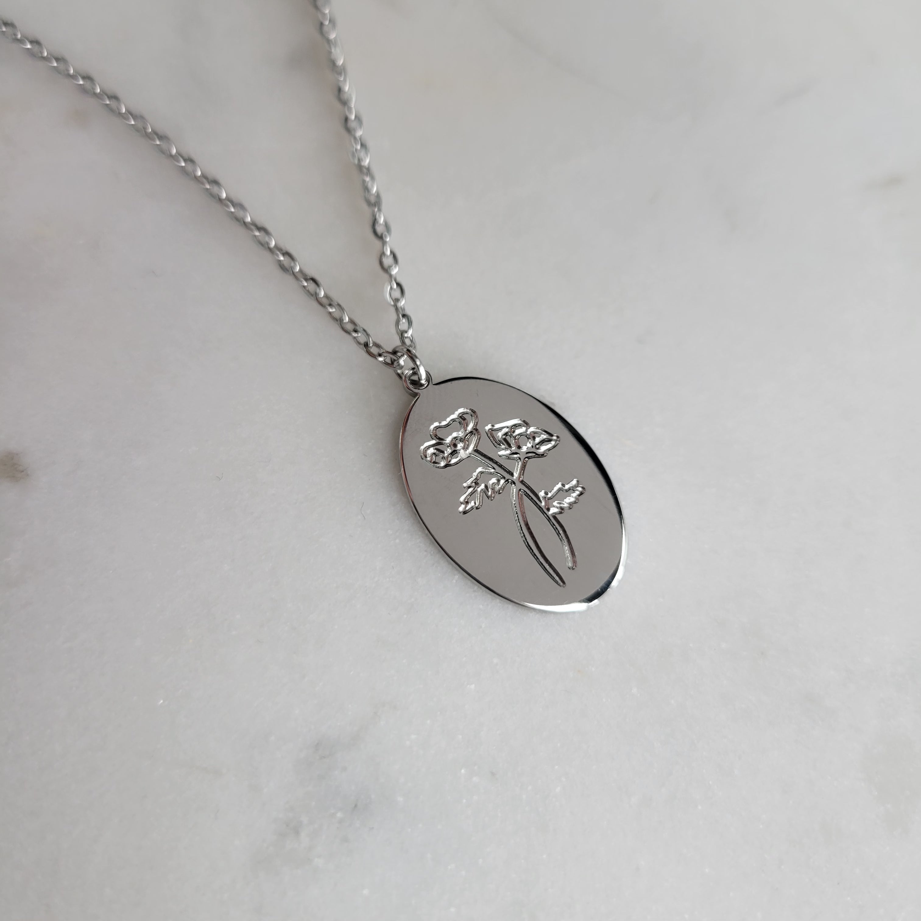 Birth Month Flower Necklaces