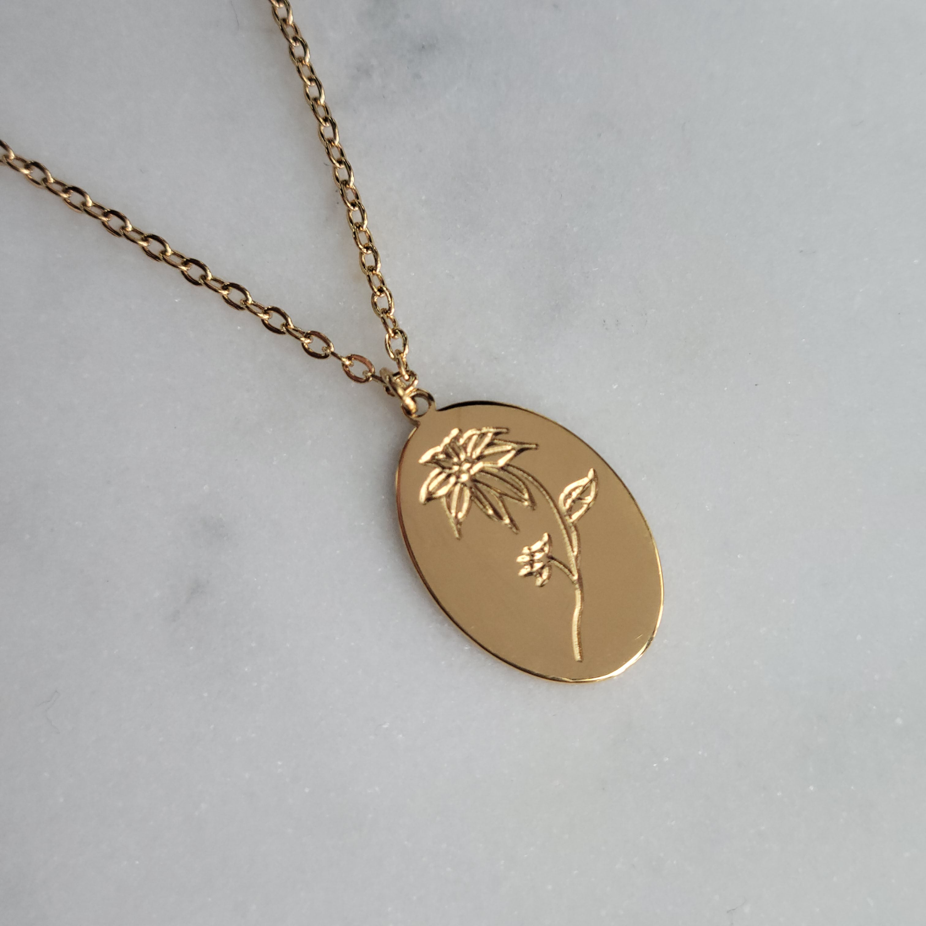 Birth Month Flower Necklaces