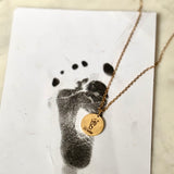 Custom Baby Footprint Necklace – Engraved Keepsake