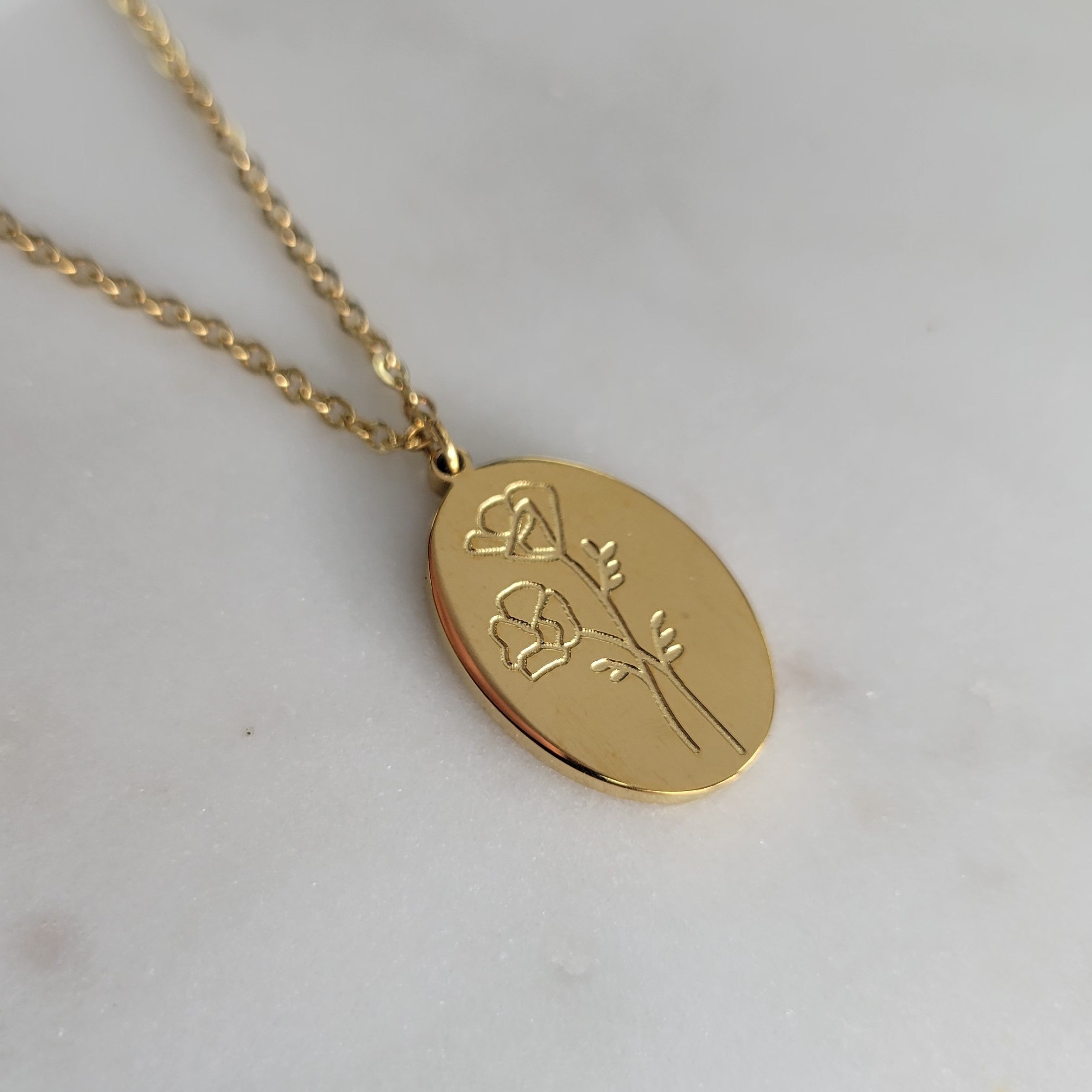 Birth Month Flower Necklaces
