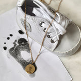 Custom Baby Footprint Necklace – Engraved Keepsake