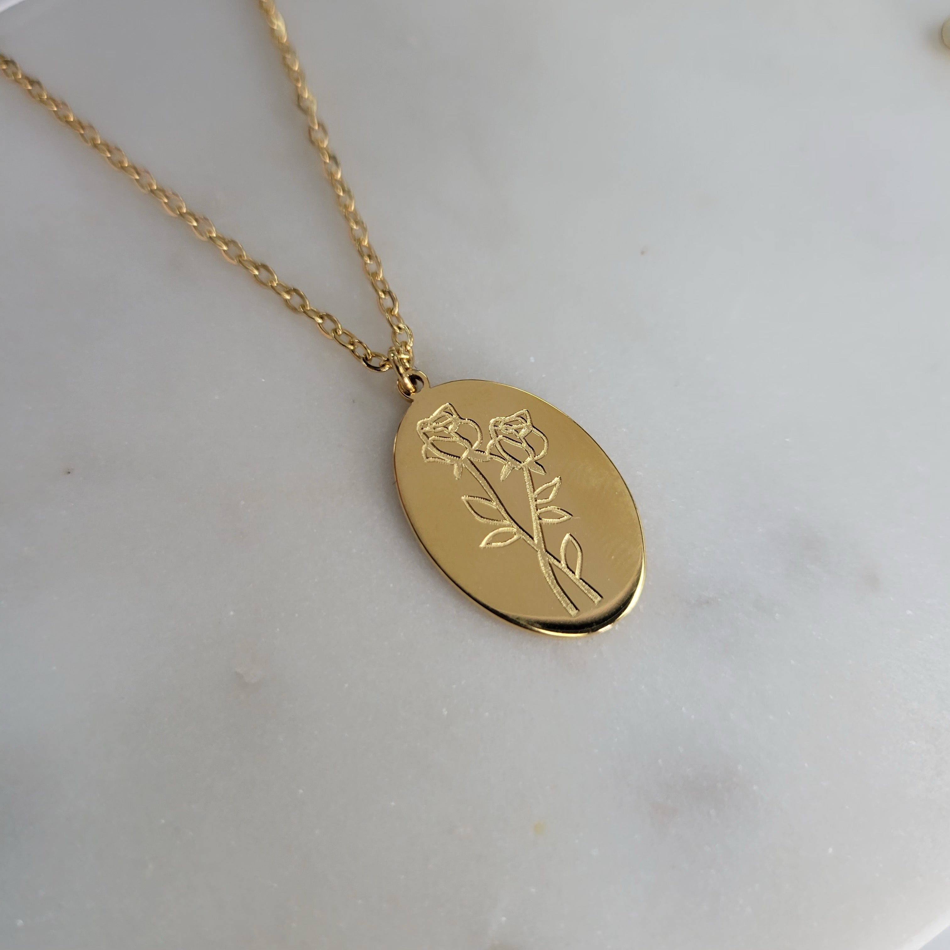 Birth Month Flower Necklaces