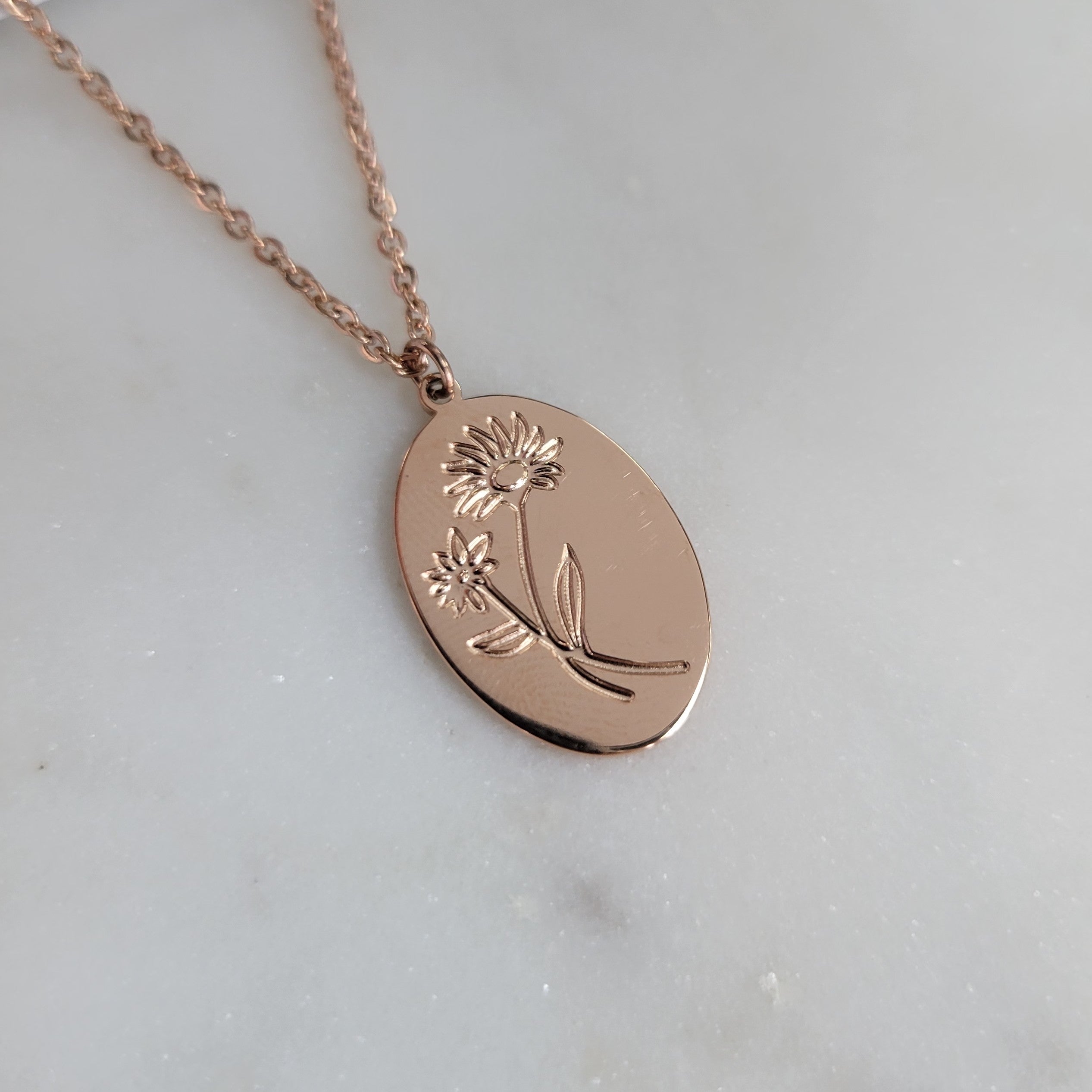 Birth Month Flower Necklaces