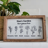 Birth Month Flower Rustic Sign