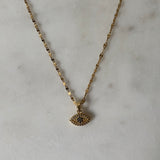Golden Aura Eye Necklace