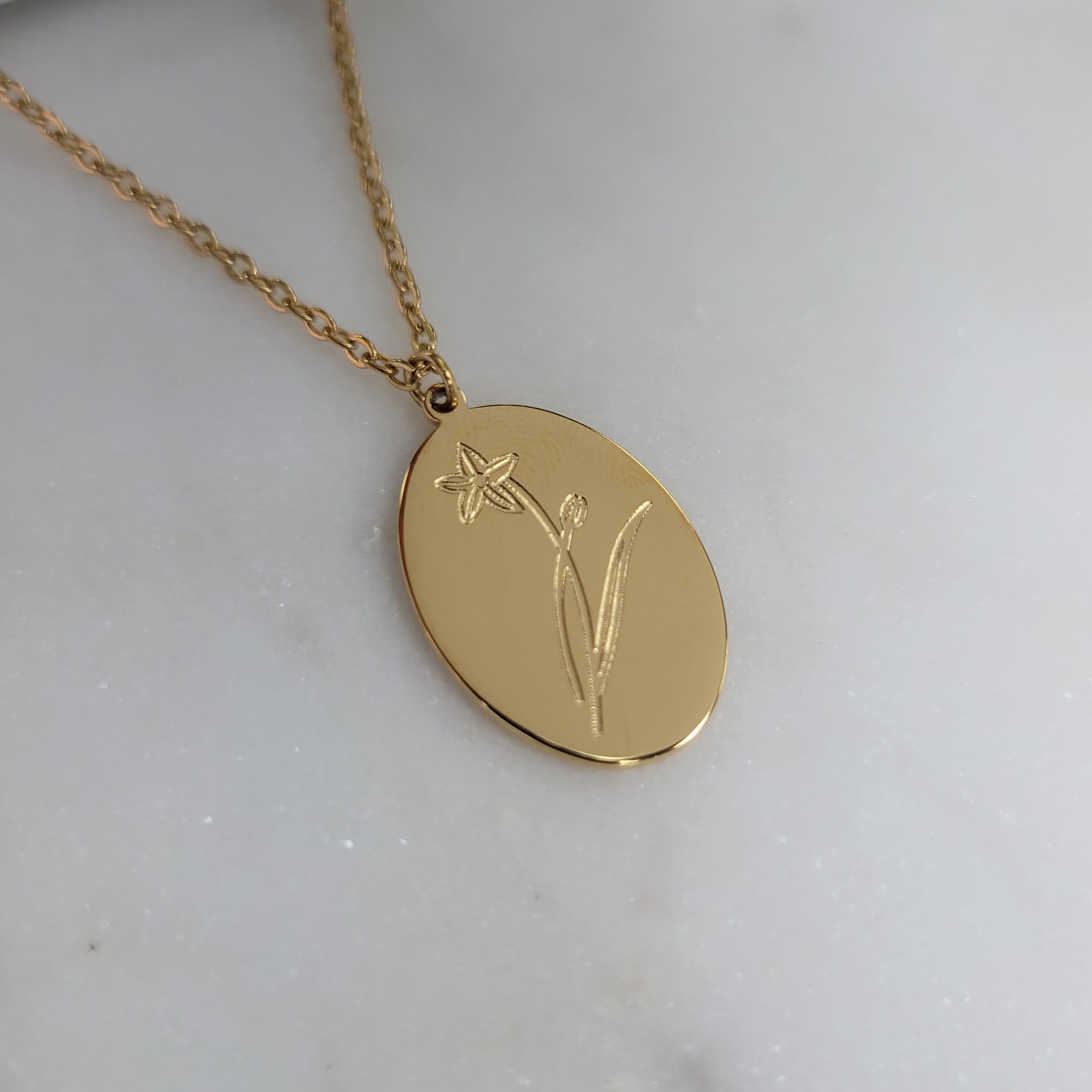 Birth Month Flower Necklaces
