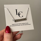 Custom Handwriting Bar Necklace