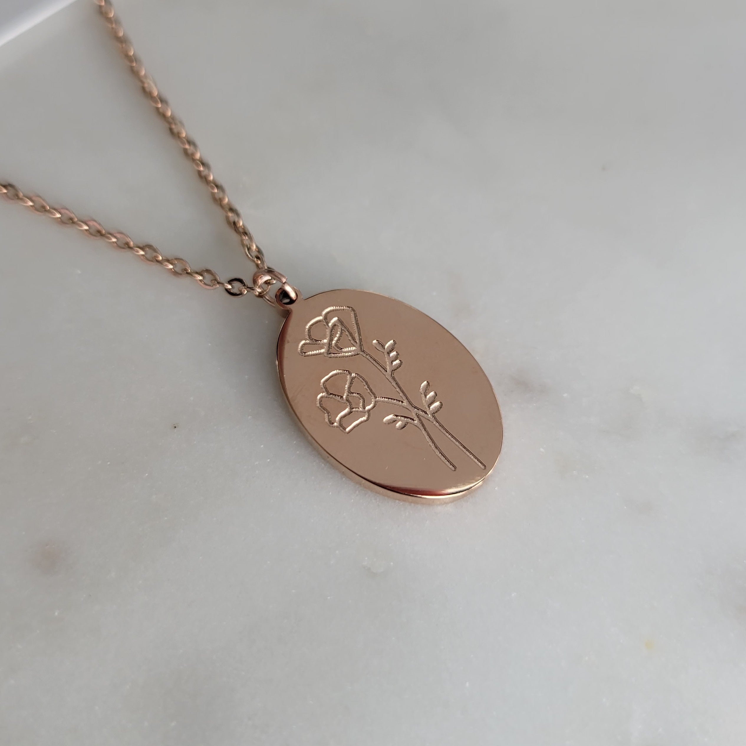Birth Month Flower Necklaces