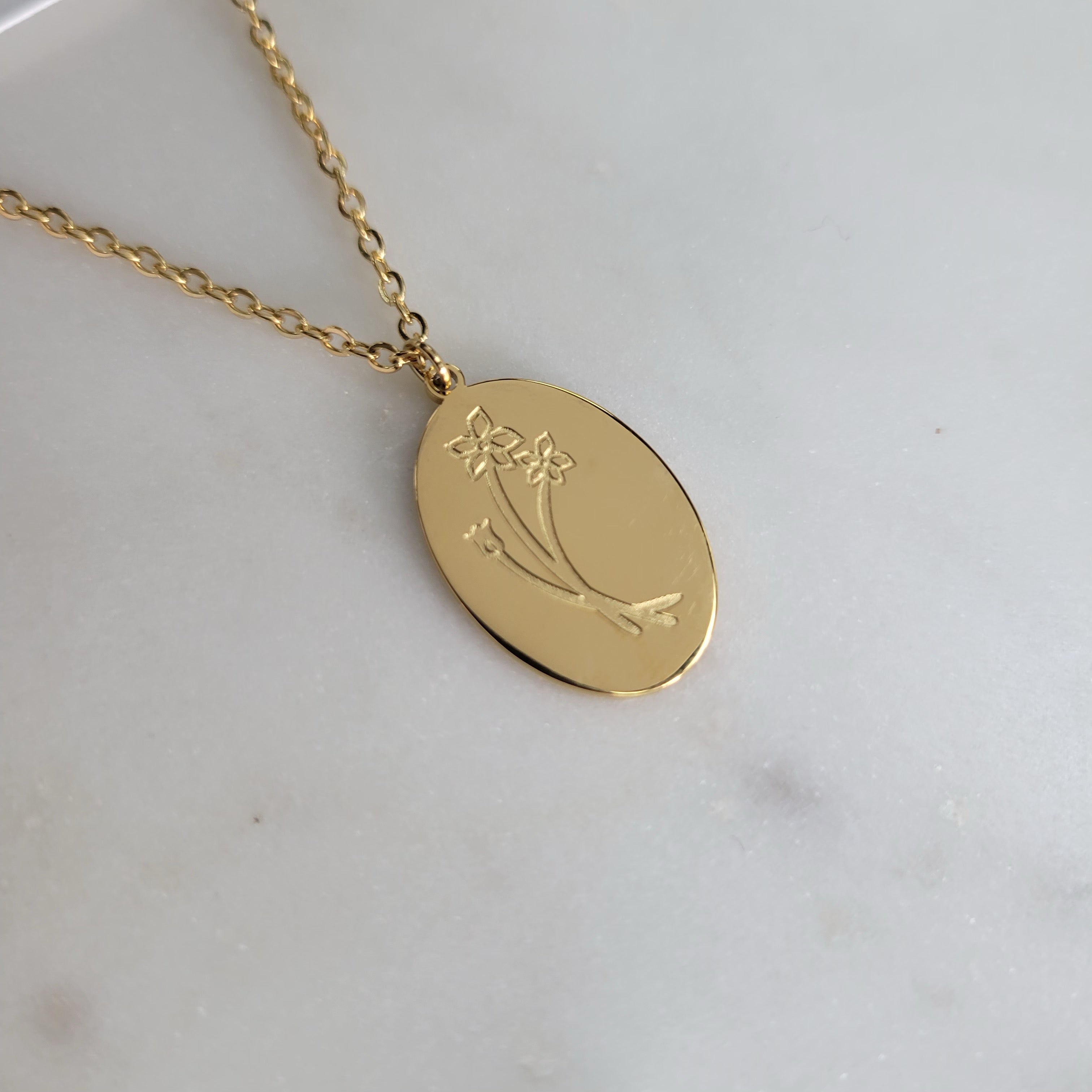 Birth Month Flower Necklaces