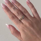 Dual Tone Twist Ring