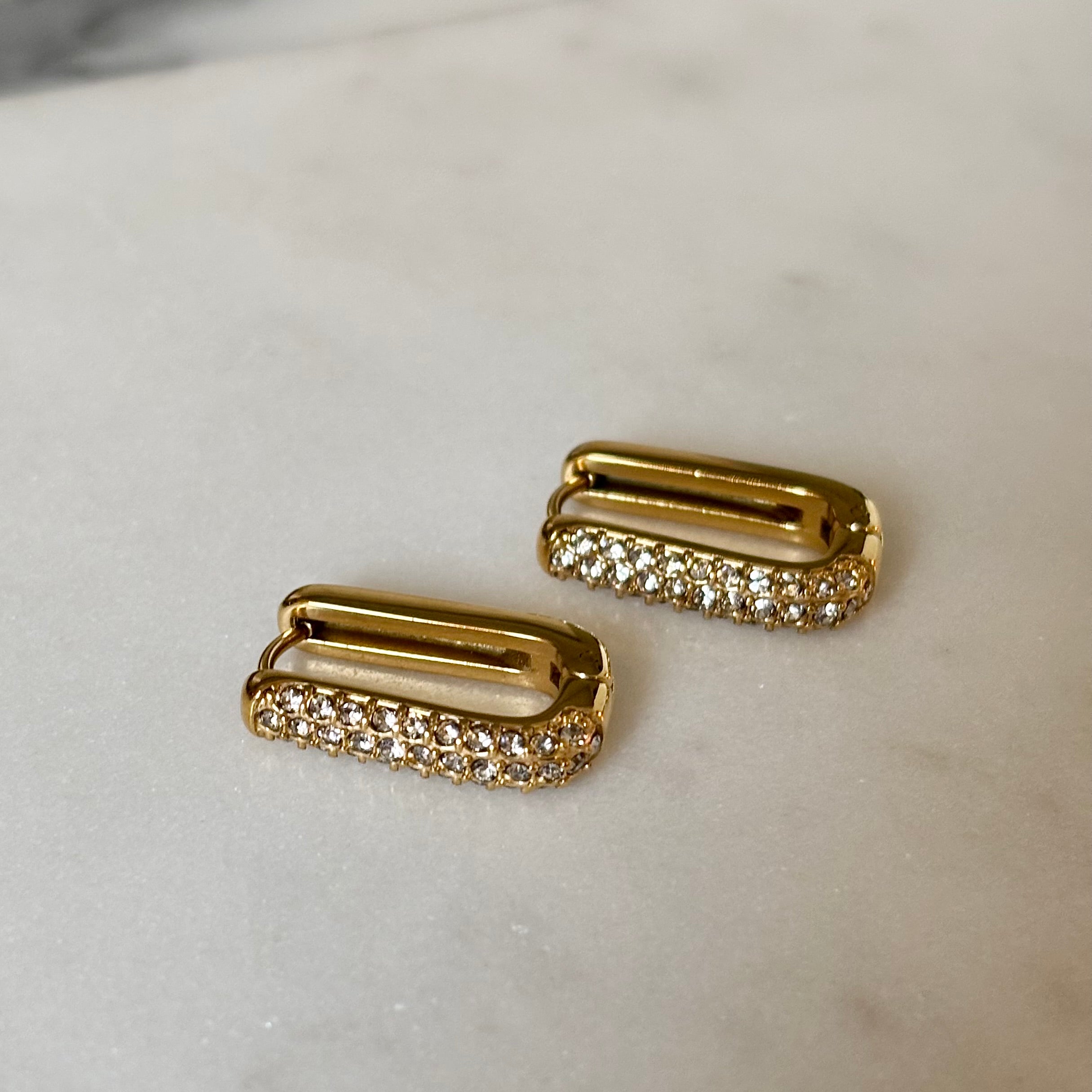 Glam Rectangle Hoops