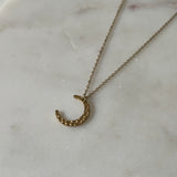 Golden Crescent Glow Necklace