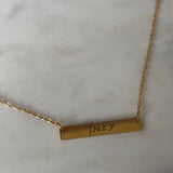 Custom Handwriting Bar Necklace