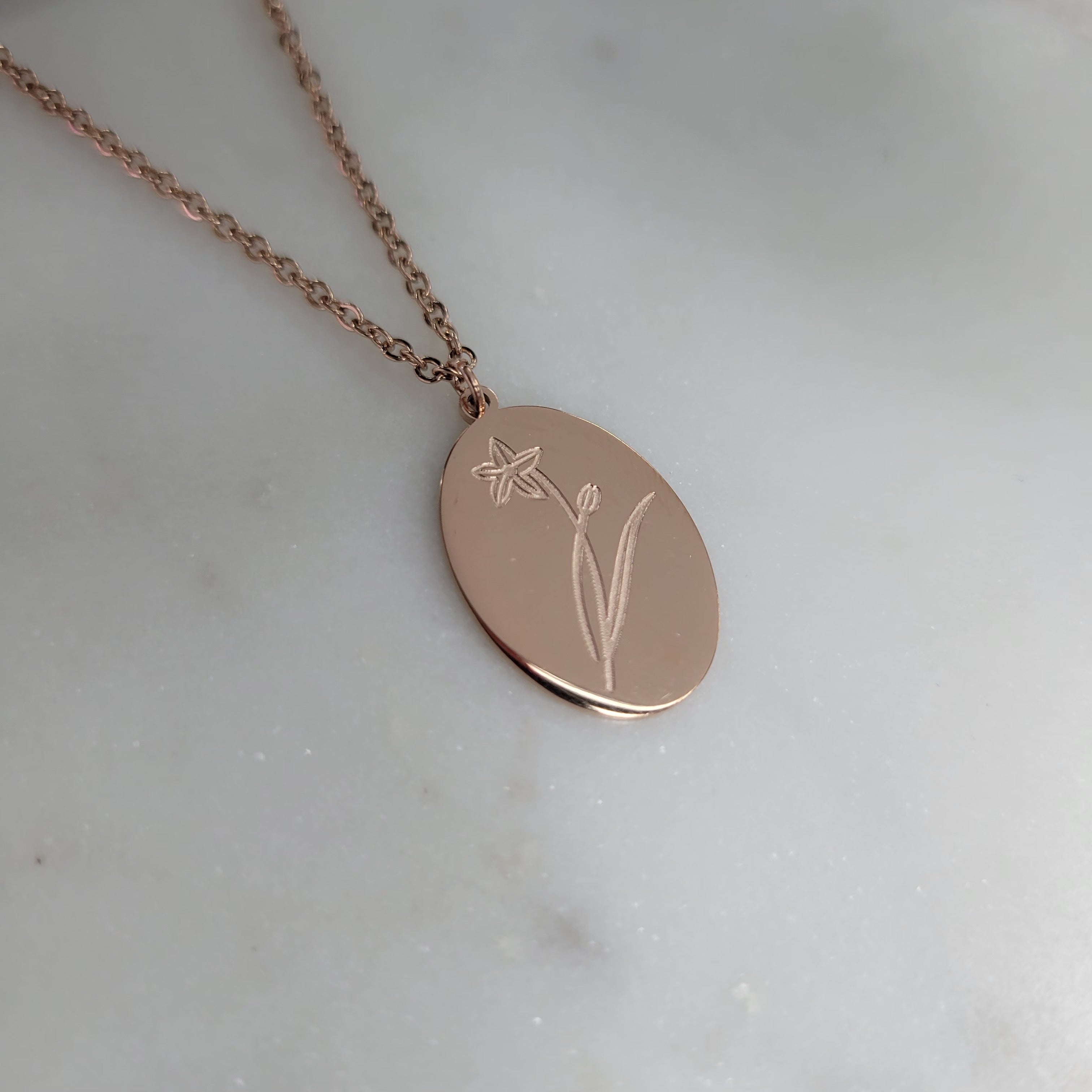 Birth Month Flower Necklaces