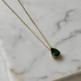 Emerald Teardrop Necklace