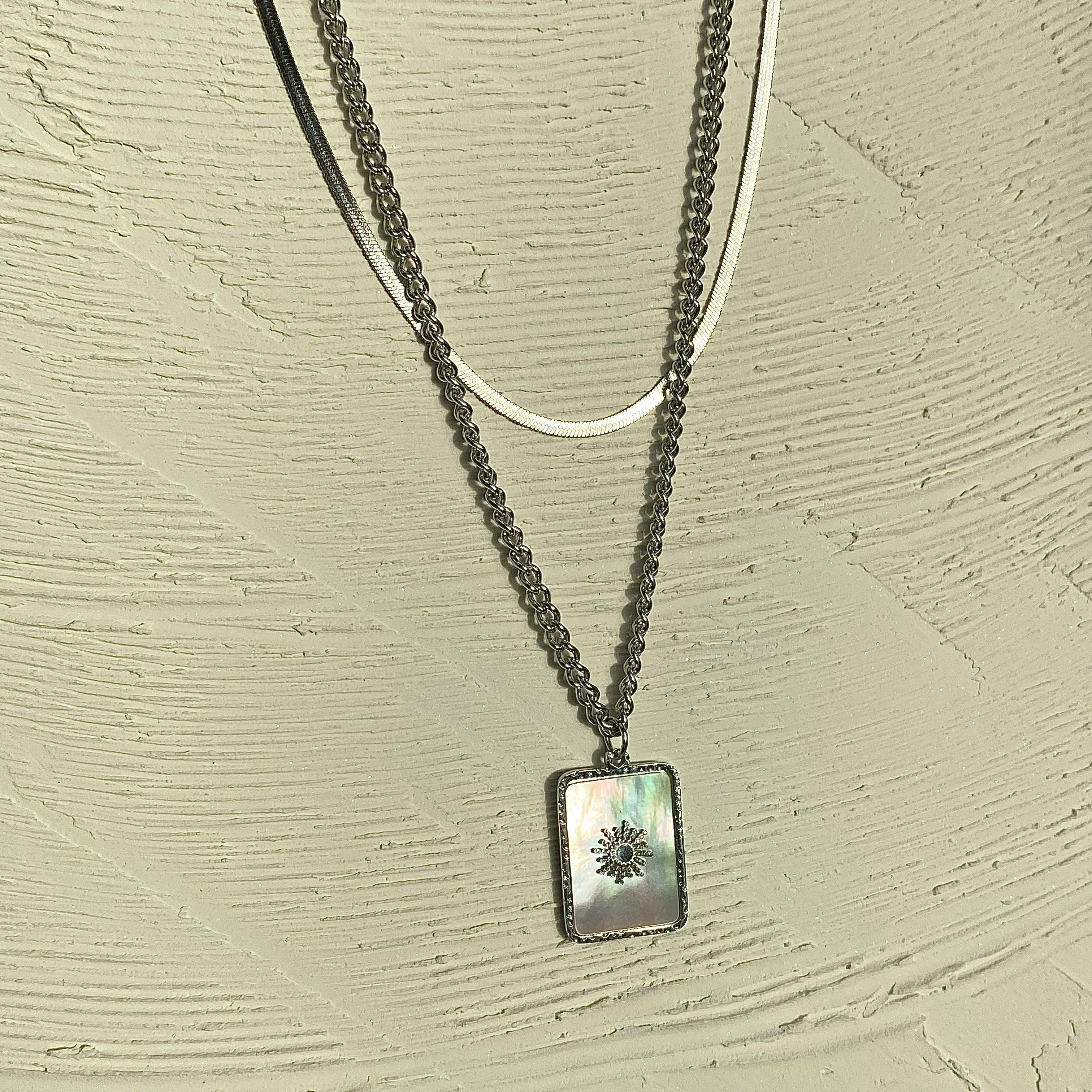 Double Iridescent Necklace