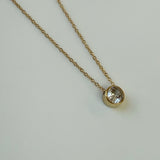 Classic Bezel Rhinestone Necklace