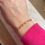Gold Bubble Heart Bracelet