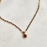 Rosy Pink Drop Necklace