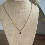 Rosy Pink Drop Necklace