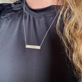 Mama Engraved Bar Necklace