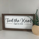 Tied the Knot Rustic Sign