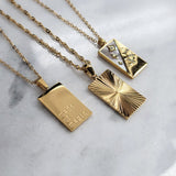 Rectangle Pendant Necklaces