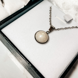 Stainless Steel Circle Memorial Necklace