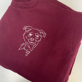 Pet Portrait Embroidery Hoodie