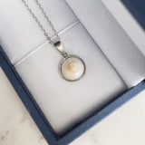 Stainless Steel Circle Memorial Necklace
