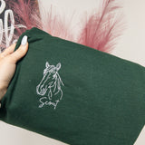 Pet Portrait Embroidery Hoodie