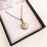 Stainless Steel Circle Memorial Necklace