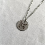 Pet Portrait Necklace (15mm dainty pendant)