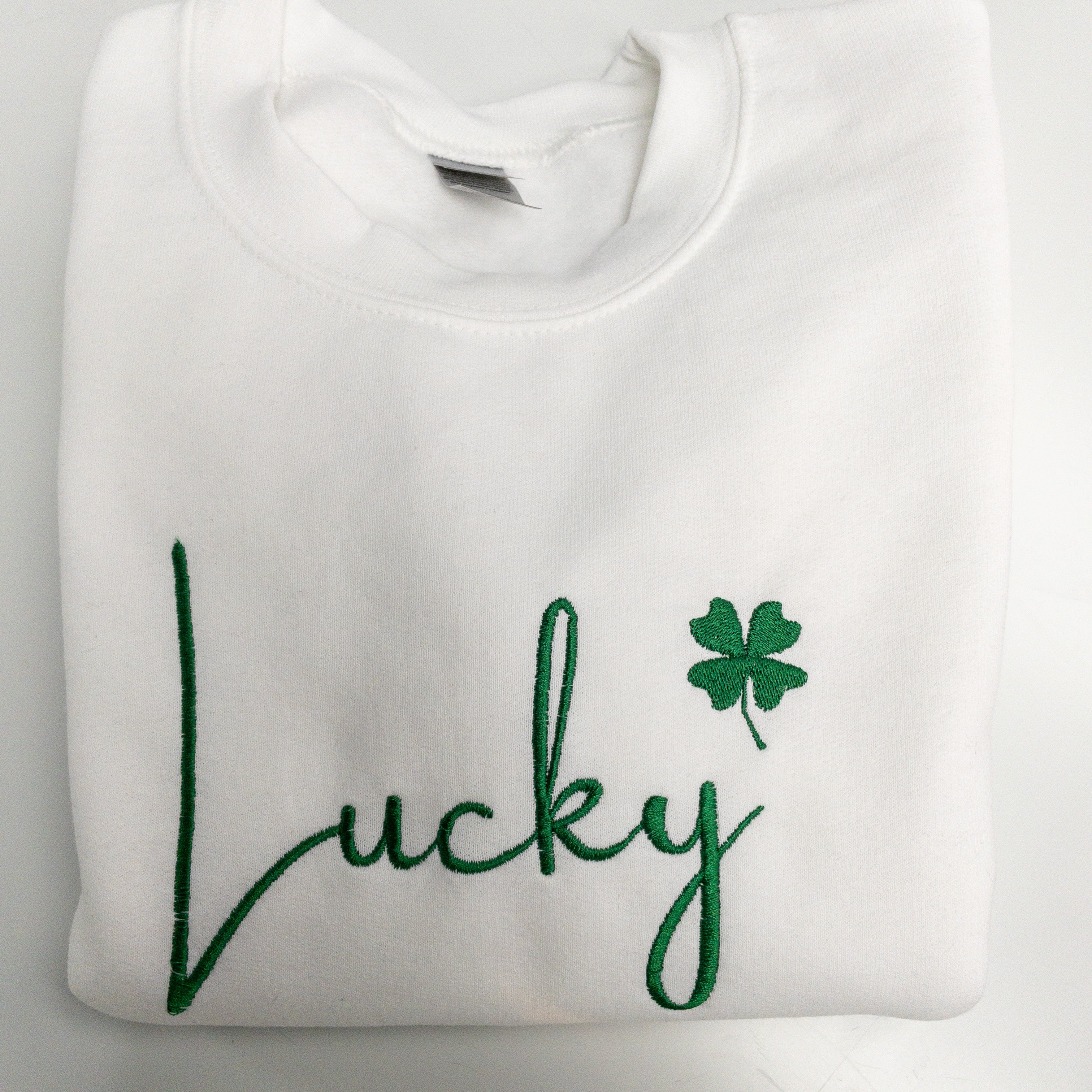 Lucky Embroidered Crewneck