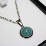 Stainless Steel Circle Memorial Necklace