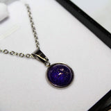 Stainless Steel Circle Memorial Necklace